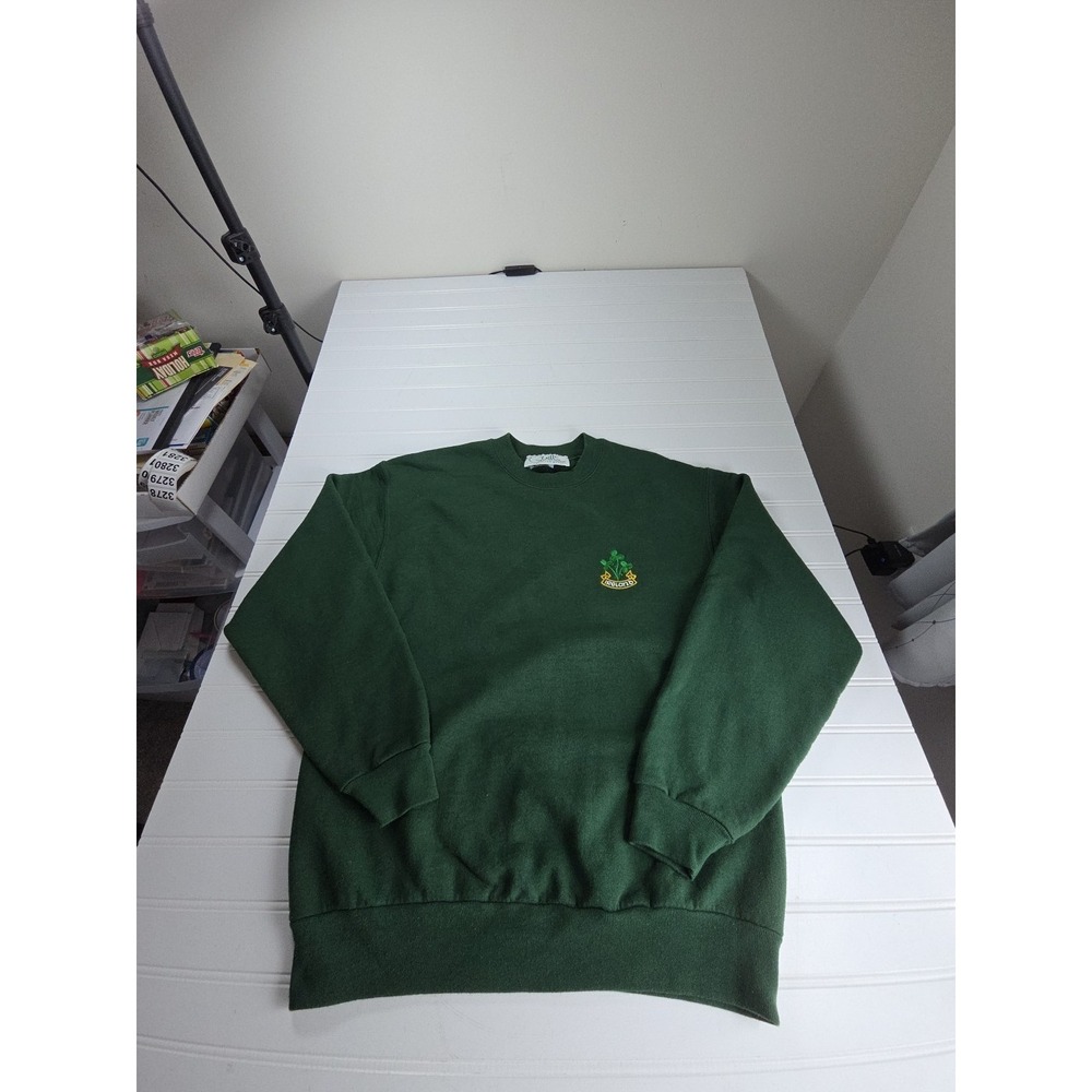 VTG. QUILLS WOOLEN MARKET GREEN IRELAND SWEATSHIRT MEDIUM‎ FRUIT OF THE LOOM - Picture 4 of 10